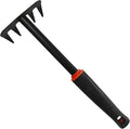 Small Garden Rake, Hand Rake & Cultivator Tool with Non-Slip Handle – Hand Weeder for Weeding, Tilling Soil, Planting