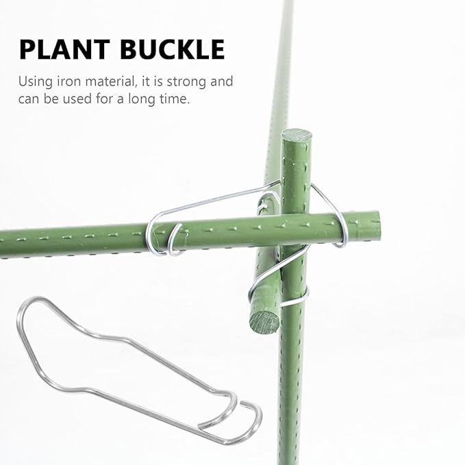 Yardwe Plant Climbing Support Buckle 50-Pack Adjustable Spring Clips for Garden Trellis Plant Clips for Climbing Plants Indoor Outdoor Stem Support Connecting Buckles