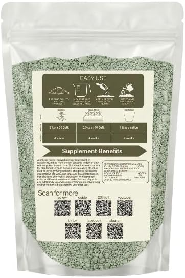 Old Cobblers Farm Greensand Fertilizer Soil - Lawns, Gardens, Trees, Shrubs, Container Plants - Organic, Sustainable Soil Improvement (5 lbs | 10 lbs | 15 lbs | 20 lbs) (5lbs)
