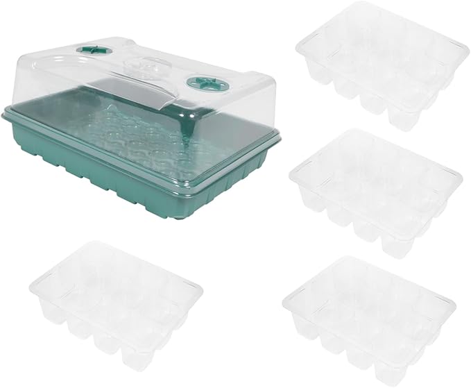 BESTonZON 1Set Plant Germination Box Durable Indoor Garden Propagating Trays with Design for Home Gardening Seed Starting Greenhouse Accessory
