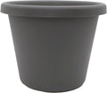 The HC Companies Classic Round Plastic Plant Pot w/Rolled Rim - Lightweight & UV Resistant Flower Pot for Herbs & More - Outdoor & Indoor Plant Pots w/Drainage (8.5 inch Warm Gray, Pack of 1)