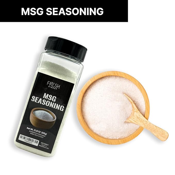 Fresh Finest MSG Seasoning – 21.51oz MSG Powder – Monosodium Glutamate Powder – Pure Flavor Enhancer Powder – Ideal for Cooking, Food, Desserts – Rich Umami Taste – No Additives or Fillers