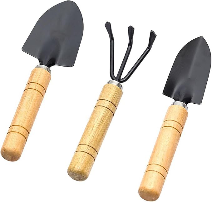 3 Set Gardening Loosening Tools, 6.8 Inch Small Metal Loosening Soil and Weeding Gardening Hand Tools for Planting and Flower (3)