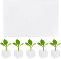 96-Pack Hydroponics Sponges, 0.98 Inch Growing Media Square Sponges for Planting Gardening Tool/Grow Seedlings/Home Vegetable Flower, Soilless Cultivation Seedling [White]