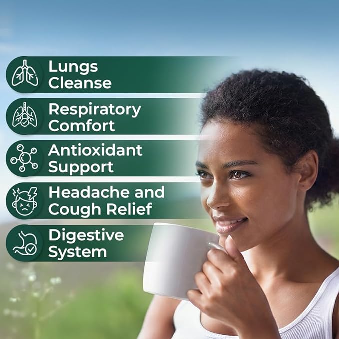 40 Bags Mullein Tea Leaf - Lungs Cleanse and Respiratory Support - Mullen (Verbáscum L.) - 40 Count 1.5g Bags Mullen Leaves Mullein Loose Leaf Hoja De Gordolobo