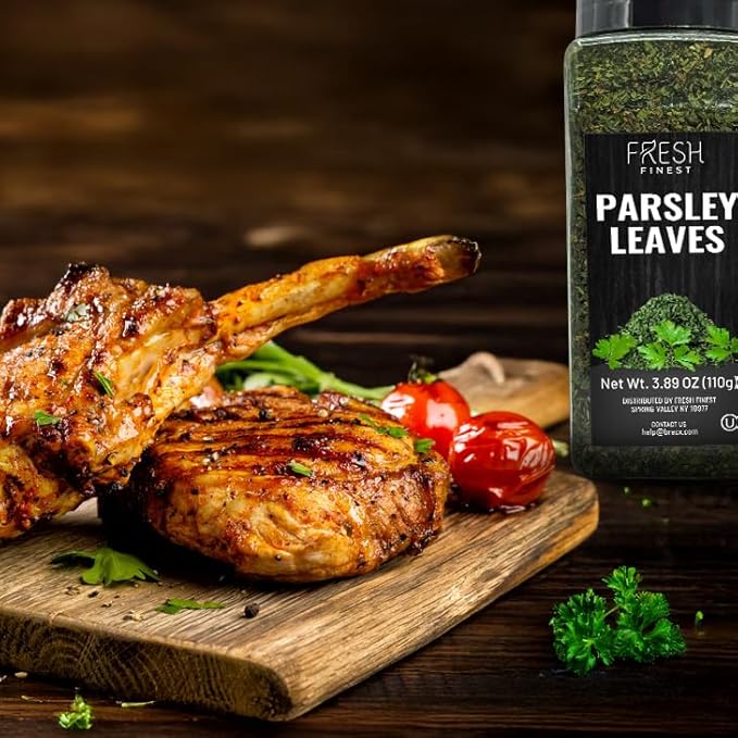 Fresh Finest Parsley Flakes Spice 3.89 oz – Dried Parsley Leaves in Jar, Non-GMO, Gluten-Free, Flavorful Herb Seasoning