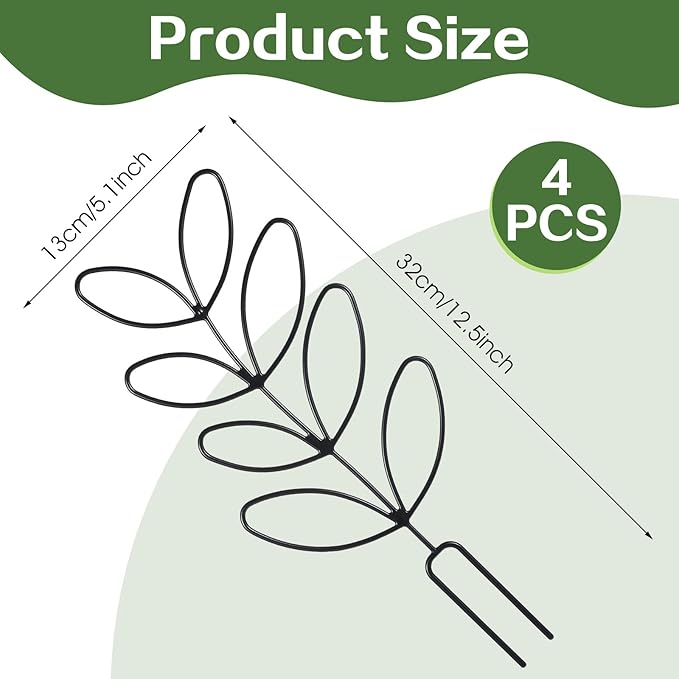 4 Pack Small Plant Trellis for Climbing Plants Indoor, 12 inch Plastic Trellis for Potted Plants Houseplant Trelli, Mini Climbing Plant Support for Houseplant Flower Hoya Pothos, Black