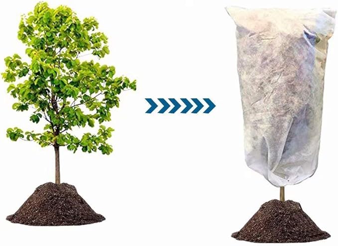 Agfabric Plant Covers Freeze Protection 0.9oz 26"x30" Shrub Cover,Winter Tree Cover for Season Extension&Frost Protection,White,4 Pack
