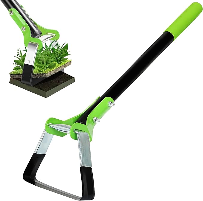 Garden Guru Action Stirrup Hoe Garden Tool with Ergonomic Handle – Rust Resistant Heavy Duty Steel Loop Hoe for Weeding, Planting, Sowing Seeds, Making Furrows & Soil Cultivation