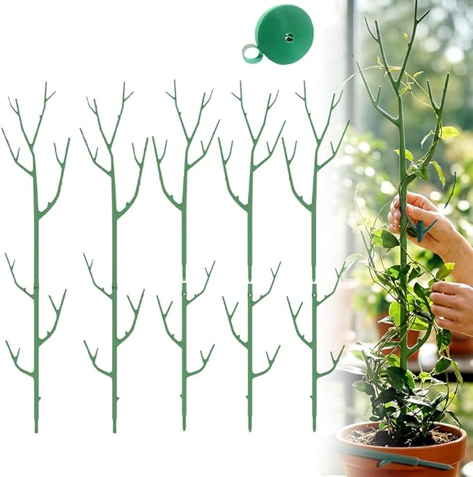 10 Pack Stackable Monstera Plant Support, Garden Plant Support Stakes for Indoor Outdoor Plants, Climbing Plant Support Structures Plant Holder Stick Moss Pole for Support Tall Potted Plants