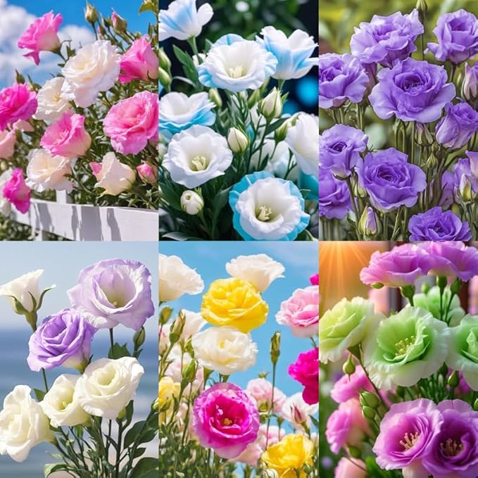 1050+Mixed Lisianthus Seeds for Planting-Perennial Eustoma Grandiflorum Flower Plants Seeds