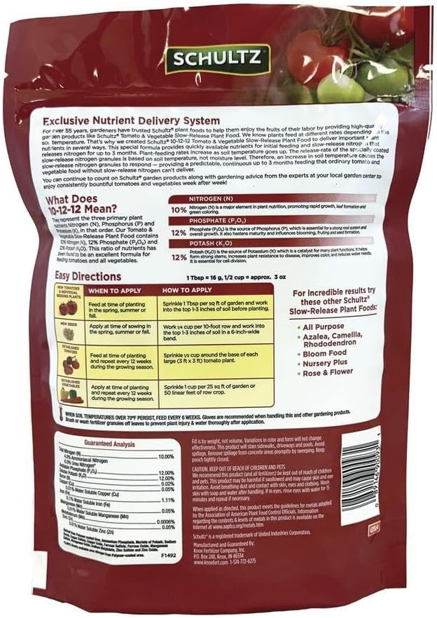 Schultz 018062 Spf48100 Slow-Release Vegetable Fertilizer 3.5 Lbs