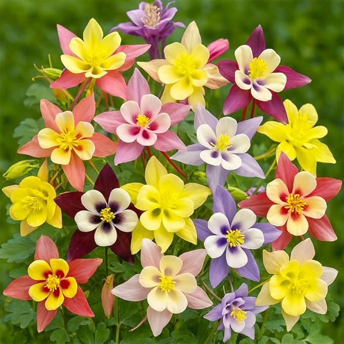 100+ Perennial Aquilegia Hybrida Swan Columbine Garden Flower Seeds for Planting Outdoors-Heirloom Non-GMO Flower Seeds