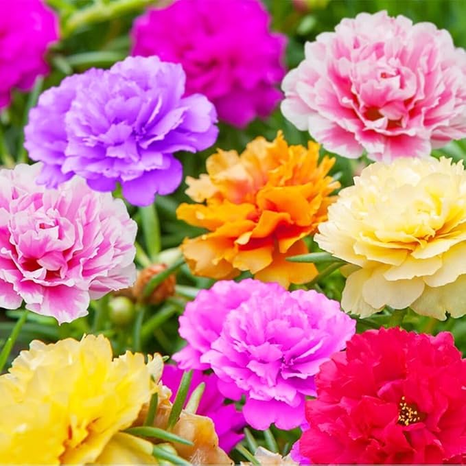 10000+Mixed Portulaca Moss Rose Seeds for Planting Outdoor Beautiful Garden Decor Home