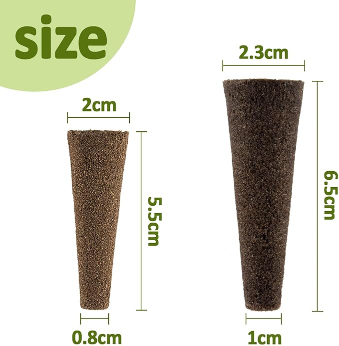 MAQIHAN 100 Grow Sponges for Hydroponics - Seed Pods for Garden Seed Starter Pods Growing System Plant for Seed Plugs Garden Cube Sponges Replacement