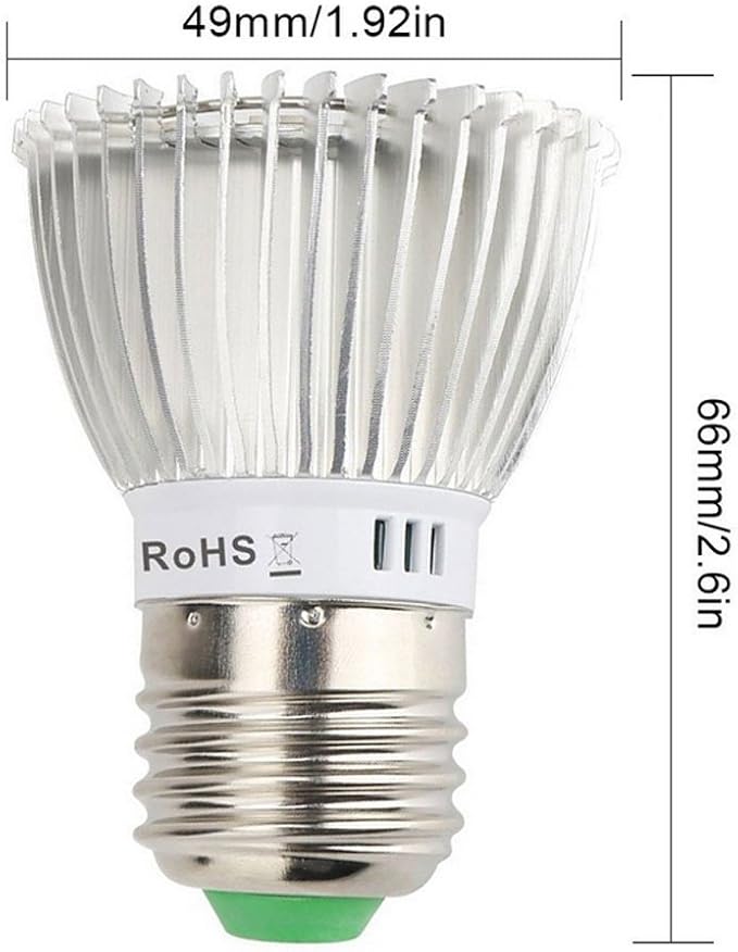Esbaybulbs 40W LED Grow Light Bulbs E26 4 Pack, Full Spectrum Grow Lamp Red Plant Light for Hydroponics Greenhouse Indoor Plants