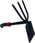 Hoe and Cultivator Garden Rake, Hoe & Sturdy 3 Claw Tiller, 2-in-1 Gardening Hand Tools for Digging