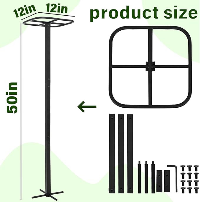 Dragon Fruit Trellis for Climbing Plants 50 * 12inches – Durable Metal Vertical Support Frame for Outdoor Gardens, Easy to Assemble, Stylish Design – Ideal Gift for Plant Enthusiasts