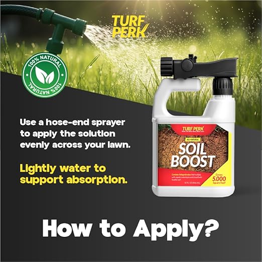 Turf Perk Soil Boost Repair and Prepare Lawn Starter Solution – 32 fl oz – Covers 5,000 Sq Ft – Step 1 Lawn Concentrate – for Routine Preparation – for All Grass Types