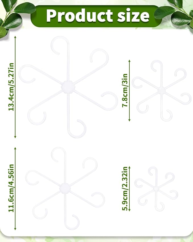 4 PCS Plant Stem Support, Climbing House Plant Stem Support, Plant Supports for Indoor Plants, Reusable Houseplant Accessories（Transparent）
