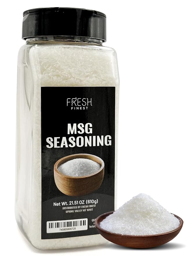 Fresh Finest MSG Seasoning – 21.51oz MSG Powder – Monosodium Glutamate Powder – Pure Flavor Enhancer Powder – Ideal for Cooking, Food, Desserts – Rich Umami Taste – No Additives or Fillers