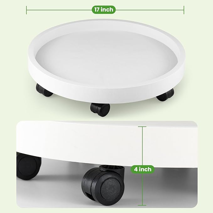 BAOSHISHAN Silent Wheel Mobile Tray for 7-Layer Hydroponics Tower, Easy Mobile, Heavy-Duty Load-Bearing, Floor-Safe Design