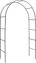 Skypatio Outdoor Flower Garden Arch Trellis 7.8Ft High x 4.6Ft Wide, Metal Garden Pergola Arbor for Climbing Plants, Black