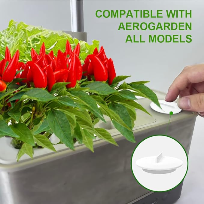 Plant Spacer Kit Compatible with Aerogarden,Plant Spacer Cover for Aerogarden Spacer Caps,for Indoor Hydroponic Growing System,Plant Grow Deck Openings, Round, 25 Pack, White