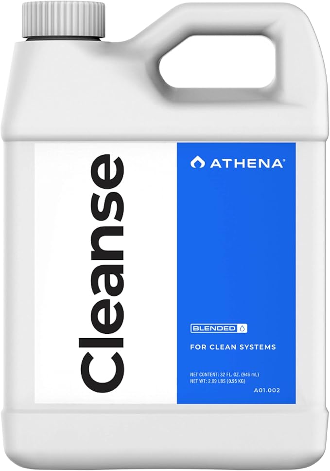 Athena Blended Cleanse | Plant-Safe System Cleaner for Hydroponics | Descaler Solution & Irrigation Line Cleaner | 32 Oz