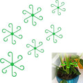 6pcs Climbing Houseplant Stem Supports,Plant stem Support Indoor Outdoor Use,Stem Hook Growth Accessories for Plant Garden, Promotes Upright Growth and Airflow(Green)