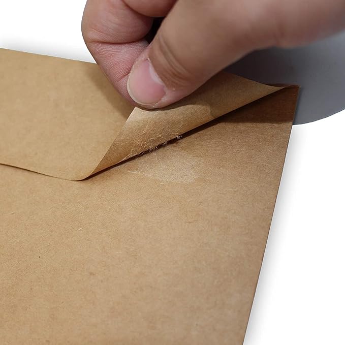 120 Qty Printable A2 Invitation Envelopes 4.375 x 5.75 Cards, Self Seal 120GSM Brown Paper Envelopes for Invitations, Papers, Photos, Documents, Wedding, Baby Shower, Easy to Seal and Peel