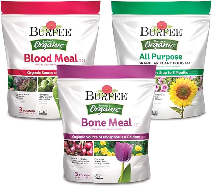 Burpee Organic Bone Meal Fertilizer | 3 lb Bag, 2-Pack | Add to Potting Soil for Strong Root Development | OMRI Listed for Organic Gardening | Great for Tomatoes, Peppers, and Bulbs