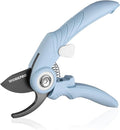 WORKPRO 6.9" Bypass Pruning Shears, Gardening Scissors with Sharp SK5 Steel Blade, Handheld Garden Floral Clippers for Rose, Plants, Flowers, Fruits Trees, Gardening Gifts for Women & Men, Blue