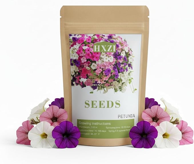 Petunia Seeds for Planting 80000 Plus Mixed Color Flower Seeds for Outdoor Garden Beds Containers and Hanging Baskets