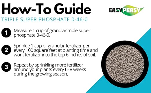 TRIPLE SUPER PHOSPHATE FERTILIZER 0-46-0 | phosphorus fertilizer for gardens, lawns, indoor and outdoor plants | ROCK PHOSPHATE PLANT FOOD FERTILIZER FOR ORCHIDS, WISTERIA, CACTUS AND ALL OTHER PLANTS
