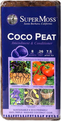 SuperMoss (23278) Coco Coir Seed Starting Mix High Expansion Buffered Coconut Peat Brick Soil, Natural, 650g