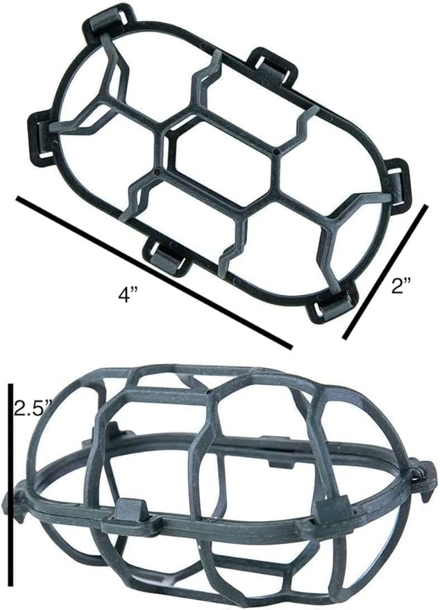 Bouquet Floral Cage Arranger for Flowers l Pillow Cage for Centerpieces and Vases l Sell in Set of 2 (4", Egg) (330-96-07)