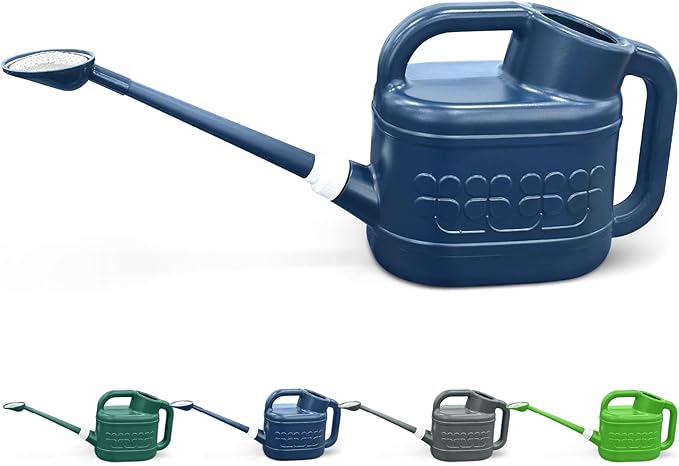 2 Gallon Watering Can for Outdoor Plants, Plant Watering Can with Removable Long Spout and Stainless Steel Sprinkler Head, Large Water Can for Garden Flowers Vegetables