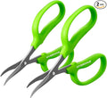 2PCS Garden Scissors, Curved Blade,6in Pruning Shears Snips Non-stick Coated Sharp Steel Blades - Gardening Tools Garden Shears for Plants Herb Flowers in Grow Tent and Hydroponics