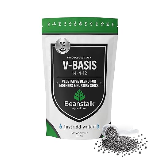 V-Basis Fertilizer 14-4-12–Controlled Release Outdoor/Indoor Hydroponic Plant Food–Ideal for Mother Plants Nursery Stock–Enhances Vegetative Growth, Seedlings, Cuttings – 1 Pound