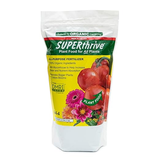 SUPERthrive Organic All-Purpose Plant Food, Solid Granular 4-4-4 (2 Pack)