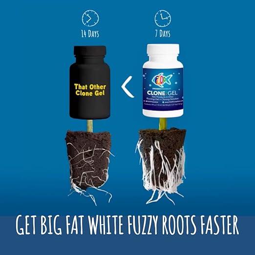 FOOP Clone Gel - Two Products in One: Rooting Gel + Cloning Solution - Get Big Fat White Fuzzy Roots Faster and Make Cloning Simple | Works Great in All Cloning Media (4oz)
