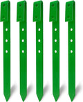 20Pcs Landscape Edging Garden Stakes,10 Inch Metal Garden Stakes,Fence Stakes,Metal Stakes for Edging,Terrace Board,Grass Barrier,Garden Edging Coil (Green2)