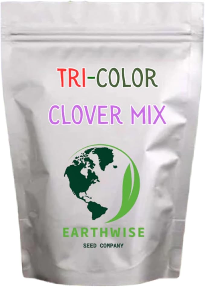 Earthwise Tri-Clover Blend – 1 lb – Red, White & Crimson Clovers, Easy-Grow, Wildlife & Pollinator Friendly – 2,000 sq. ft.