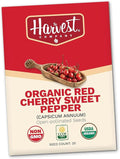 The Harvest Company Organic Seeds Collection – USDA Certified, Non-GMO, Open-Pollinated for Indoor & Outdoor Planting (Red Cherry Sweet Pepper)