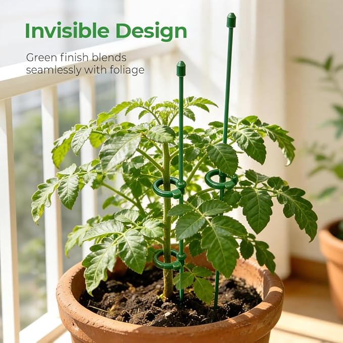 5 Pack Stackable Monstera Plant Support, Garden Plant Stakes for Indoor and Outdoor Plants, Climbing Plant Support Structures Plant Holder Stick Moss Pole for Support Tall Potted Plants (5 Pack)