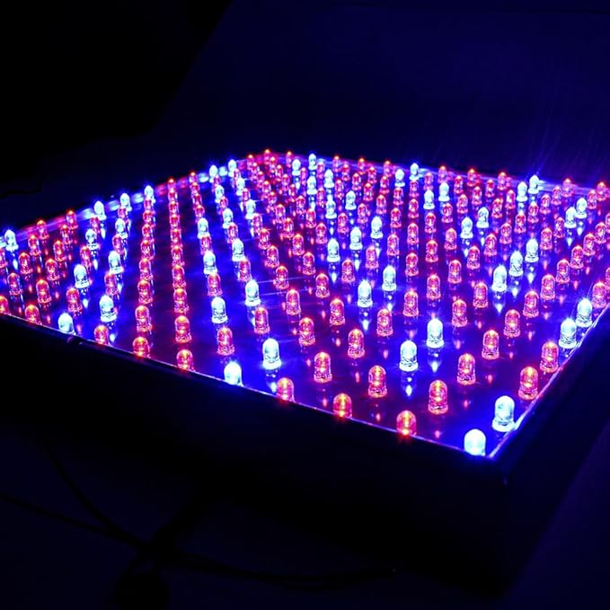HQRP 225 LED Blue + Red Plant Grow Light Panel 14 Watt w/Hanging Kit Indoor Garden Hydroponic