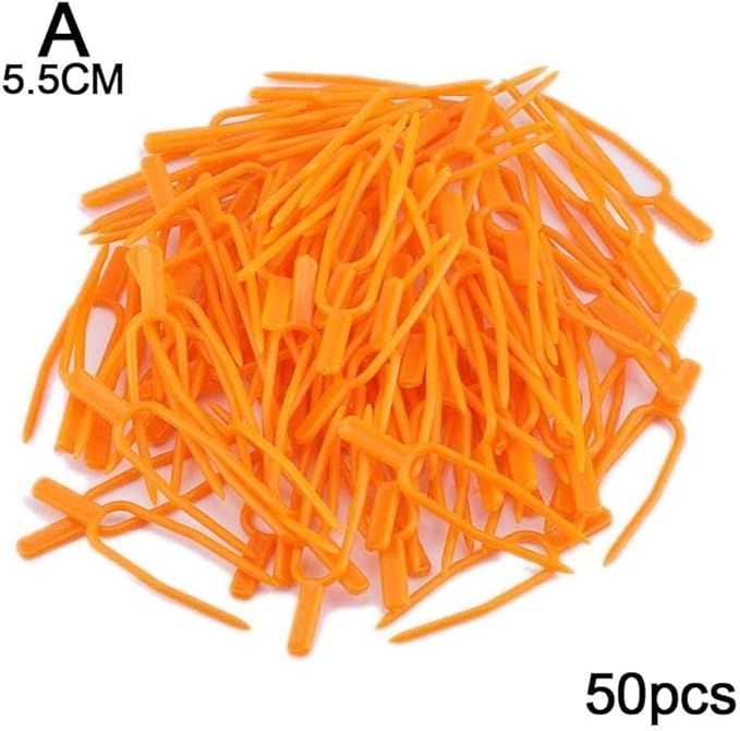 50Pcs Gardening Plant Fixing Clips,Plastic Plant Climbing Support Clips Vine Fixed Fastening Clips,Planting Fork Fixer Tool for Flower Strawberry Seedling Tomato Garden Supplies