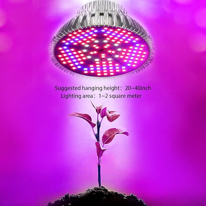 highydroLED 100W Led Grow Light Bulb Full Spectrum,Plant Light Bulb with 150 LEDs for Indoor Plants,E26/E27 Socket,Grow Lamp for Hydroponic Indoor Garden Greenhouse Succulent Veg Flower