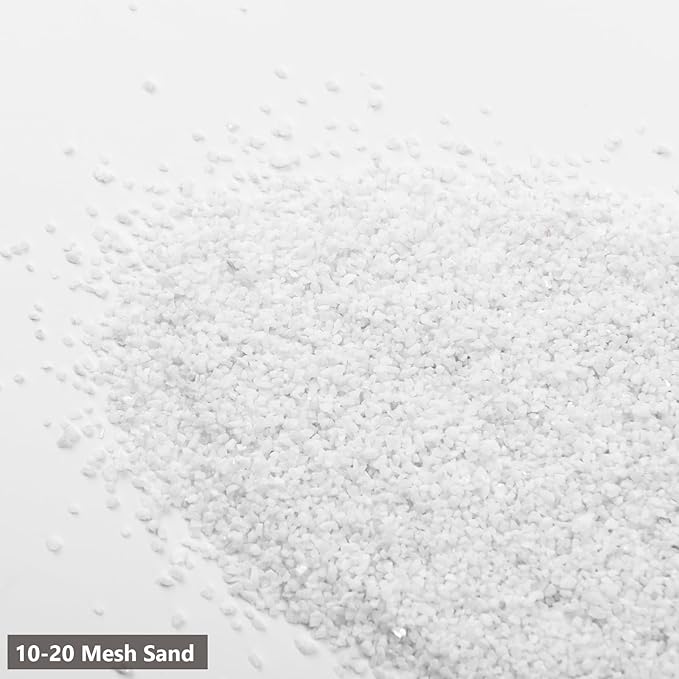 10-20 Mesh White Aquarium Sand, Boniosz 2.4lb Fish Tank Sand Potting Sand Soil for Plants, Aquariums, Terrariums, Bonsai Succulent Cactus, Gardening Landscape